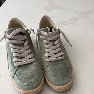 ShuShop Green Suede Sneakers